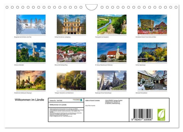 Produktbild: Willkommen im L&auml;ndle (Wandkalender 2026 DIN A4 quer), CALVENDO Monatskalender