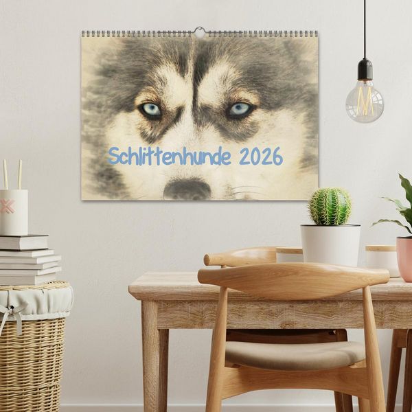 Produktbild: Schlittenhunde 2026 (Wandkalender 2026 DIN A3 quer), CALVENDO Monatskalender