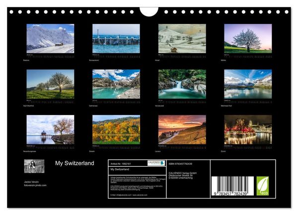 Produktbild: My Switzerland (Wandkalender 2026 DIN A4 quer), CALVENDO Monatskalender