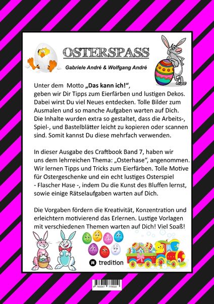 Produktbild: Craftbook - Lustiges Osterspiel - Tolle Ausmalmotive - R&auml;tselaufgaben - Tipps & Trick - Eierf&auml;rben - Deko