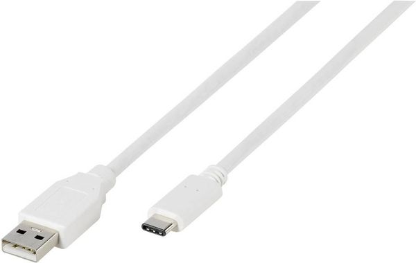 Vivanco USB-Kabel USB 2.0 USB-A Stecker, USB-C® Stecker 1.20m Weiß 38756