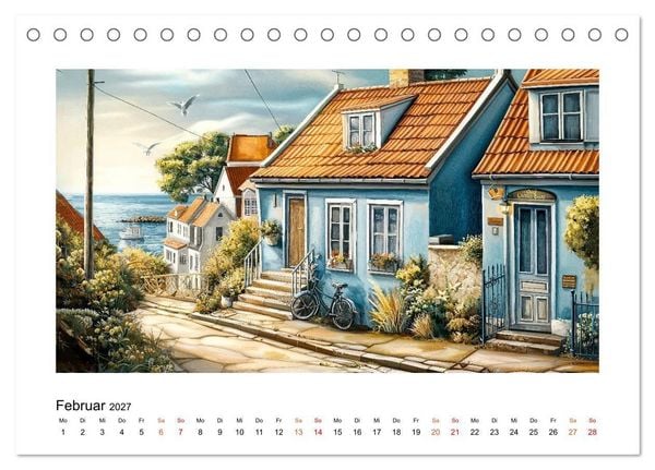 Produktbild: D&auml;nemark - Wind, Meer und stille Orte (Tischkalender 2027 DIN A5 quer), CALVENDO Monatskalender