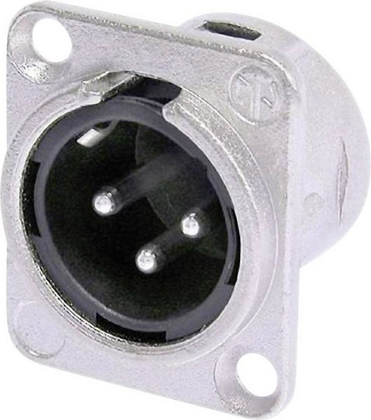 Produktbild: Neutrik NC3MDL1 XLR-Steckverbinder Flanschstecker, Kontakte gerade Polzahl: 3 Silber 1St.