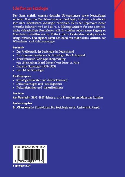 Produktbild: Schriften zur Soziologie