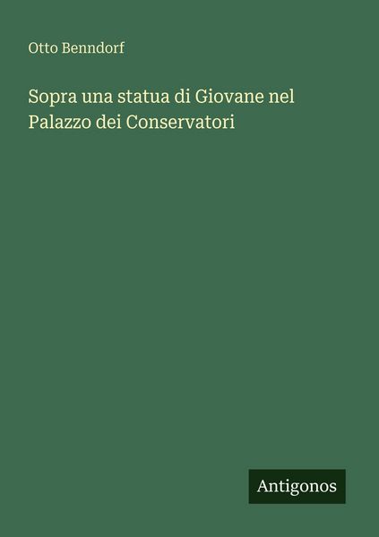 Produktbild: Sopra una statua di Giovane nel Palazzo dei Conservatori