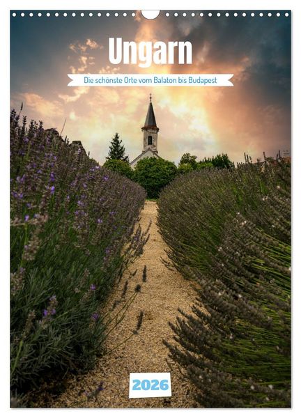 Produktbild: Die sch&ouml;nsten Orte vom Balaton nach Budapest (Wandkalender 2026 DIN A3 hoch), CALVENDO Monatskalender