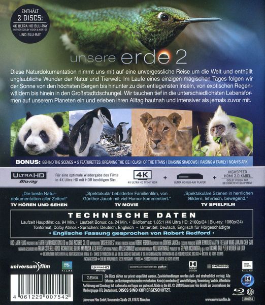 Produktbild: Unsere Erde 2 (4K Ultra HD) (+ Blu-ray 2D)