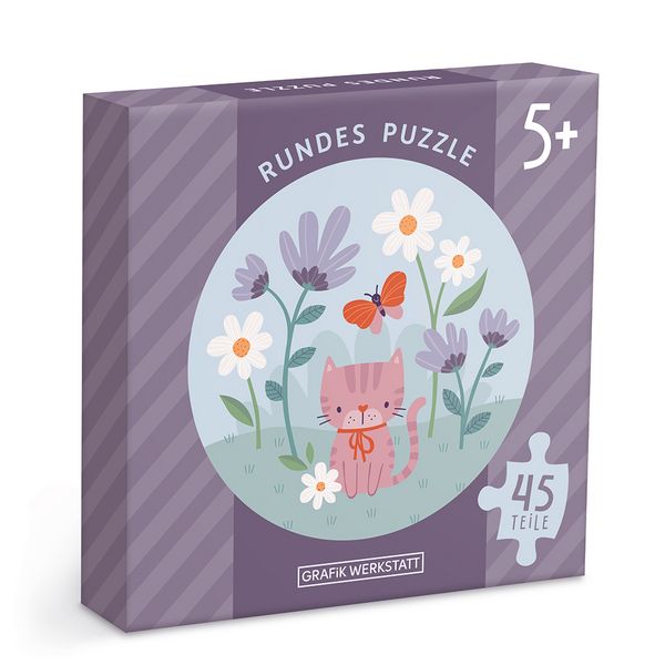 Produktbild: Rundes Puzzle Katze
