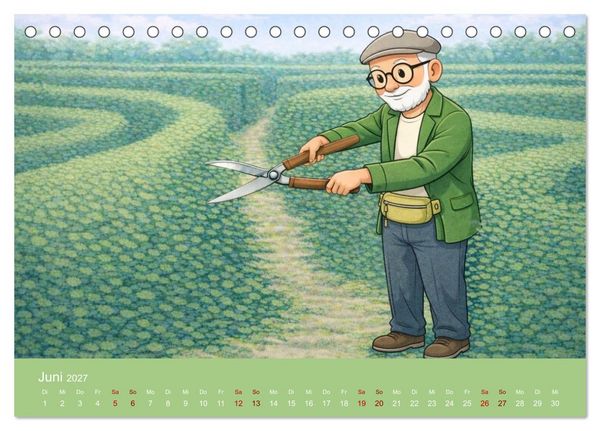 Produktbild: Opa Edition - Pragmatisch ans Werk (Tischkalender 2027 DIN A5 quer), CALVENDO Monatskalender