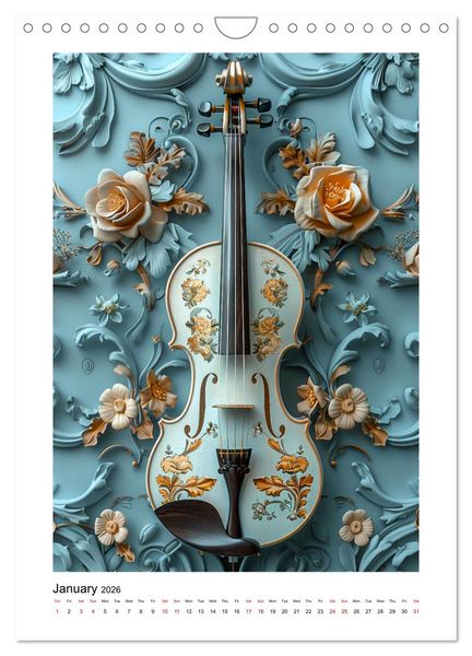 Produktbild: Violin Enjoyment (Wall Calendar 2026 DIN A4 portrait), CALVENDO 12 Month Wall Calendar