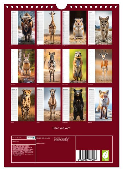 Produktbild: Ganz von vorn (Wandkalender 2026 DIN A4 hoch), CALVENDO Monatskalender