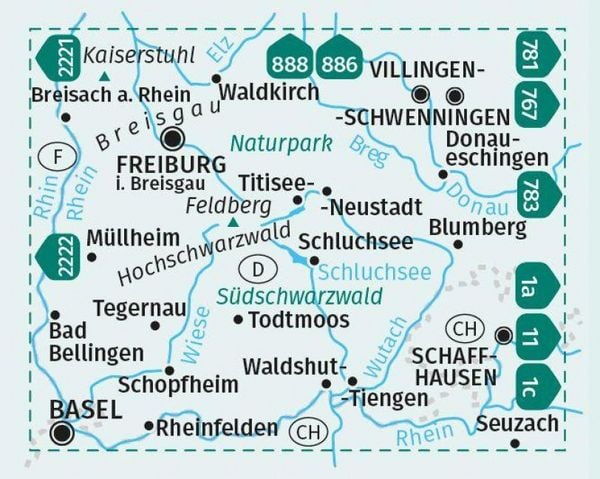 Produktbild: KOMPASS Wanderkarten-Set 887 Schwarzwald S&uuml;d (2 Karten) 1:50.000