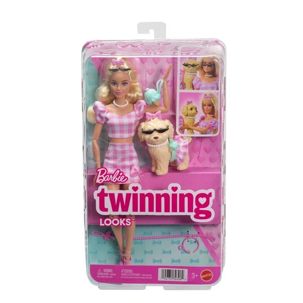 Produktbild: Barbie im Zwillingslook mit Schleife und Haustier