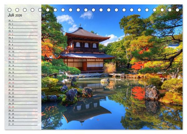 Produktbild: Japan. Im Land der aufgehenden Sonne (Tischkalender 2026 DIN A5 quer), CALVENDO Monatskalender