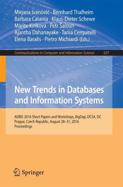 Produktbild: New Trends in Databases and Information Systems