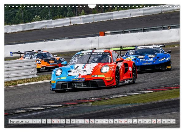 Produktbild: Super Sportwagen aus Zuffenhausen beim GT MASTERS (Wandkalender 2026 DIN A3 quer), CALVENDO Monatskalender