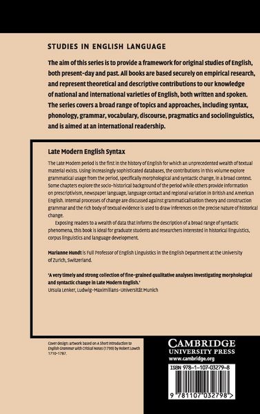 Produktbild: Late Modern English Syntax