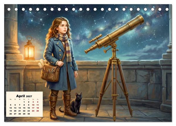 Produktbild: Kleine Entdecker auf magischen Reisen - Fantasy-Welten f&uuml;r Kinder (Tischkalender 2027 DIN A5 quer), CALVENDO Monatskalender