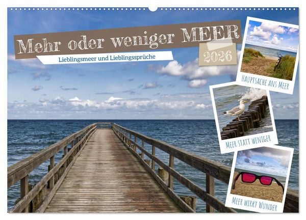Produktbild: Mehr oder weniger Meer (Wandkalender 2026 DIN A2 quer), CALVENDO Monatskalender