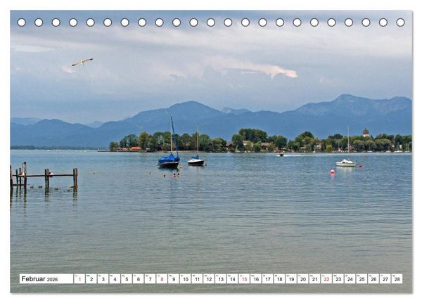 Produktbild: Chiemsee - Sommerferien am bayrischen Meer (Tischkalender 2026 DIN A5 quer), CALVENDO Monatskalender