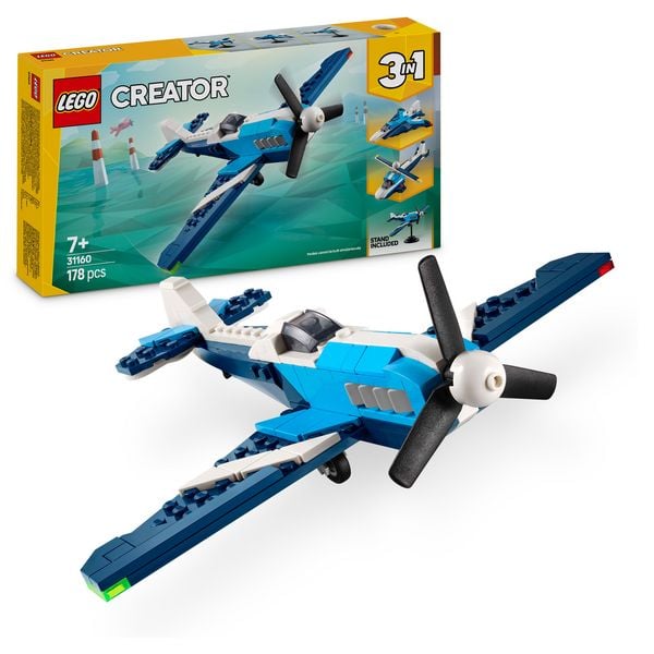 LEGO Creator 3in1 Flieger: Rennflugzeug - Jet oder Hubschrauber 31160