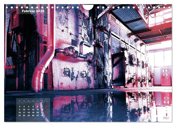 Produktbild: AUSSER BETRIEB - Industriekultur mit PopArt-Einfl&uuml;ssen (Wandkalender 2026 DIN A4 quer), CALVENDO Monatskalender