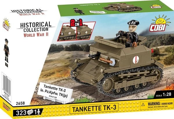 COBI Historical Collection 2658 - Tankette TK3, WWII, Bausatz 1:28, 323+1 Klemmbausteine