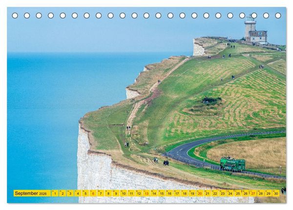 Produktbild: Seven Sisters - Gro&szlig;britanniens h&ouml;chste Kreidefelsen (Tischkalender 2026 DIN A5 quer), CALVENDO Monatskalender