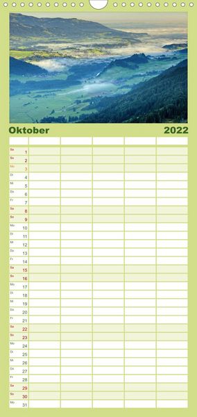 Produktbild: Familienplaner Rund um Oberstdorf (Wandkalender 2022 , 21 cm x 45 cm, hoch)