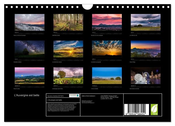 Produktbild: L'Auvergne est belle (Calendrier mural 2026 DIN A4 vertical), CALVENDO calendrier mensuel
