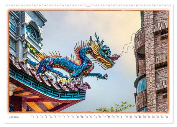 Produktbild: Taipeh, Hauptstadt von Taiwan (Wandkalender 2026 DIN A2 quer), CALVENDO Monatskalender