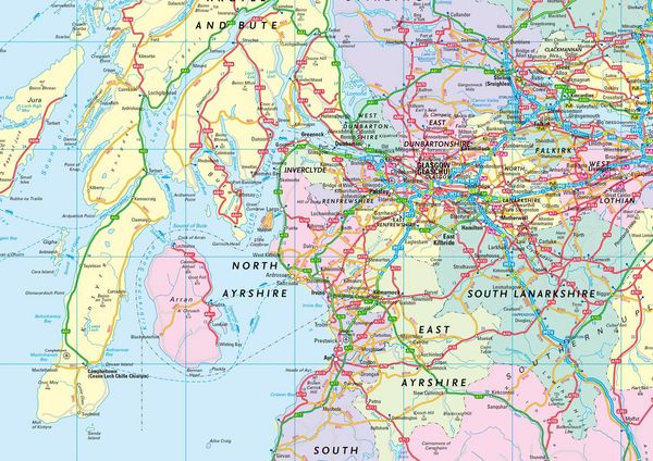 Produktbild: 2026 Collins Road Map of Scotland