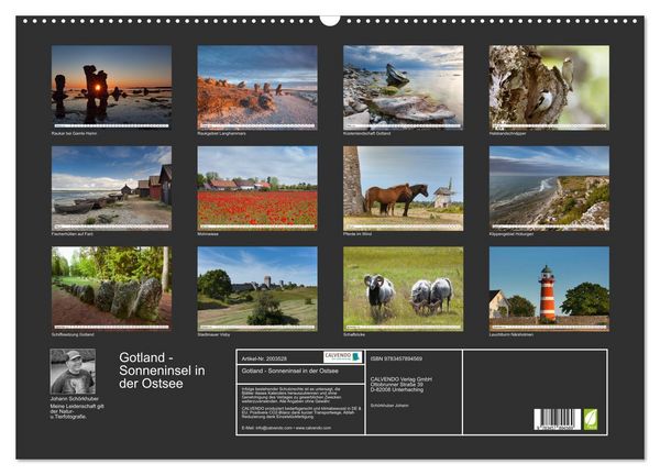Produktbild: Gotland - Sonneninsel in der Ostsee (Wandkalender 2026 DIN A2 quer), CALVENDO Monatskalender