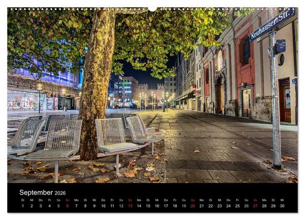 Produktbild: M&uuml;nchen bei Nacht (hochwertiger Premium Wandkalender 2026 DIN A2 quer), Kunstdruck in Hochglanz