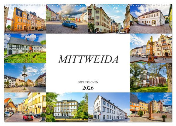 Produktbild: Mittweida Impressionen (Wandkalender 2026 DIN A2 quer), CALVENDO Monatskalender