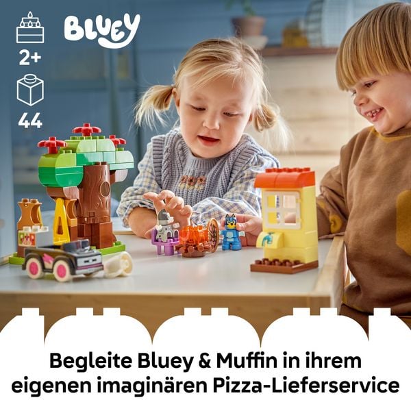 Produktbild: LEGO DUPLO 10469 Bluey Pizza-Schwestern mit Muffin und Bluey, Spielzeug