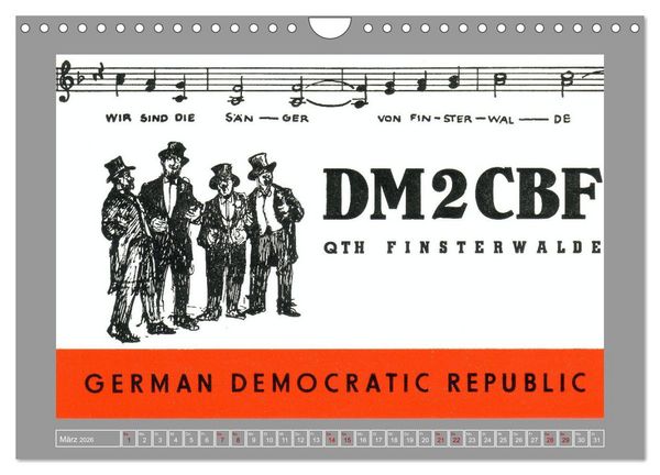 Produktbild: DDR - Ostalgie auf QSL-Karten (Wandkalender 2026 DIN A4 quer), CALVENDO Monatskalender