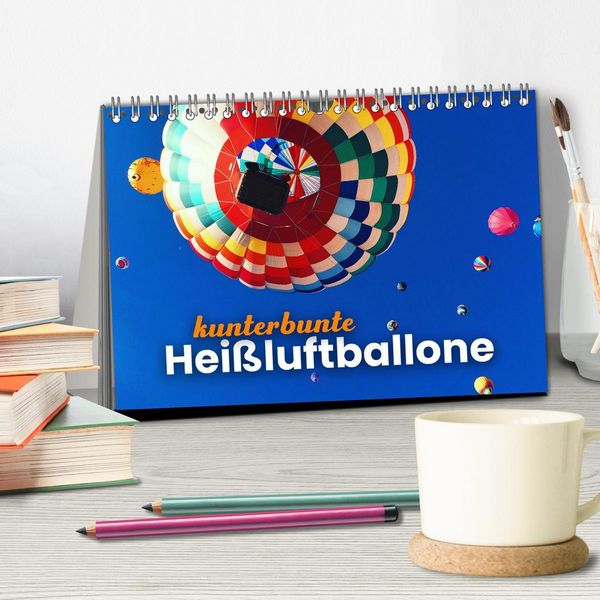 Produktbild: Kunterbunte Hei&szlig;luftballone (Tischkalender 2026 DIN A5 quer), CALVENDO Monatskalender