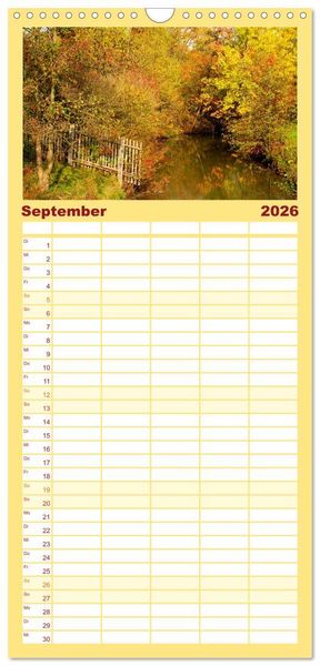 Produktbild: Familienplaner 2026 - LANDLEBEN mit 5 Spalten (Wandkalender, 21 x 45 cm) CALVENDO