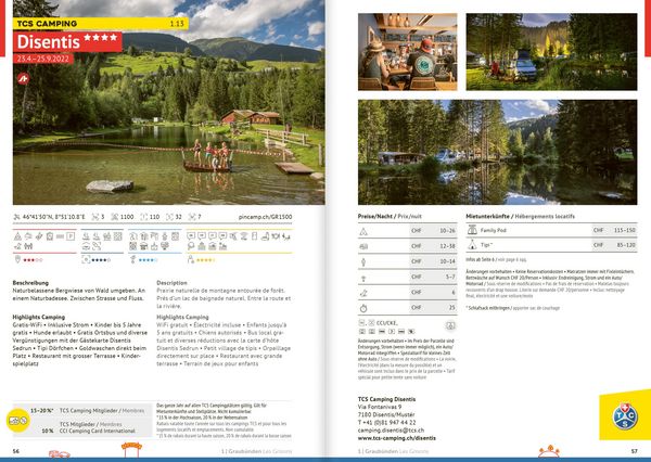 Produktbild: TCS Schweiz & Europa Campingf&uuml;hrer 2022