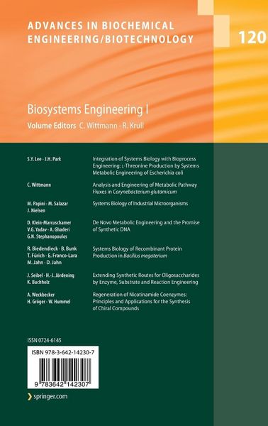 Produktbild: Biosystems Engineering I