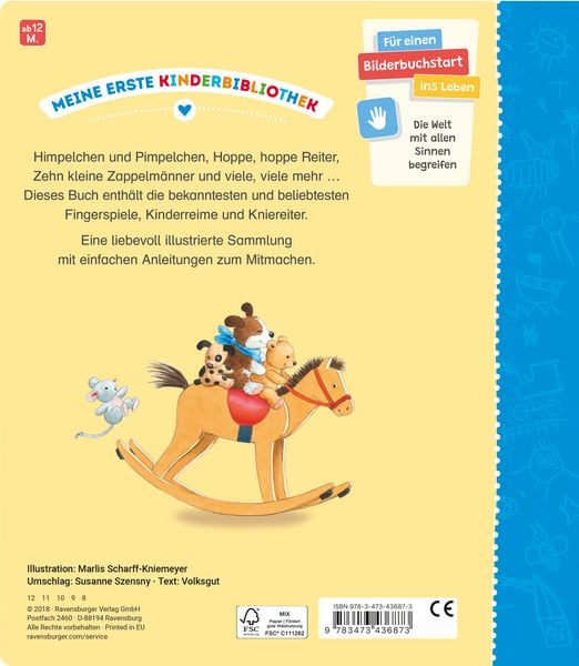 Produktbild: Meine erste Kinderbibliothek - Meine ersten Fingerspiele und Kinderreime