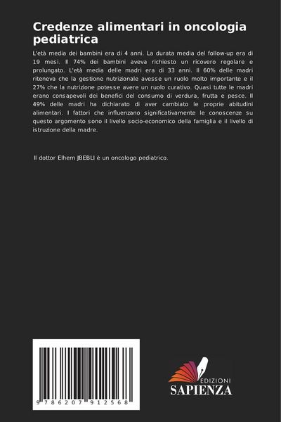 Produktbild: Credenze alimentari in oncologia pediatrica