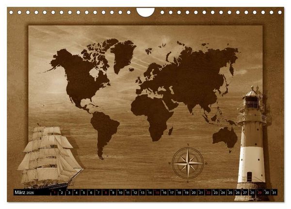 Produktbild: Nostalgie in Sepia (Wandkalender 2026 DIN A4 quer), CALVENDO Monatskalender
