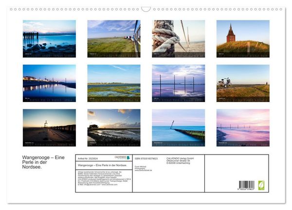 Produktbild: Wangerooge &ndash; Eine Perle in der Nordsee. (Wandkalender 2026 DIN A2 quer), CALVENDO Monatskalender
