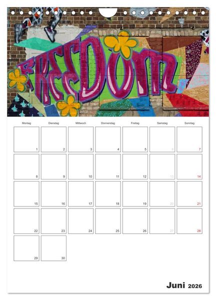 Produktbild: GRAFFITI 2026 / Planer (Wandkalender 2026 DIN A4 hoch), CALVENDO Monatskalender