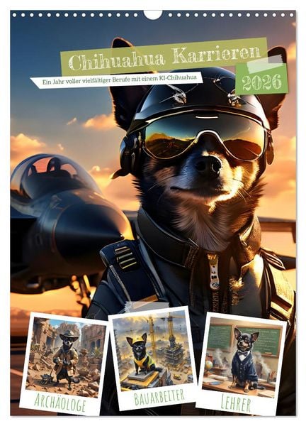 Produktbild: Chihuahua Karrieren (Wandkalender 2026 DIN A3 hoch), CALVENDO Monatskalender