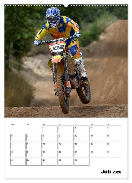 Produktbild: Motocross Terminplaner (hochwertiger Premium Wandkalender 2026 DIN A2 hoch), Kunstdruck in Hochglanz