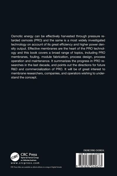 Produktbild: Membrane Technology for Osmotic Power Generation by Pressure Retarded Osmosis