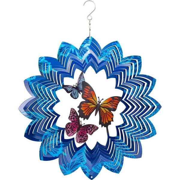 Produktbild: Kinetic Art: Metal Hanging Wind Spinner: 3D Butterflies